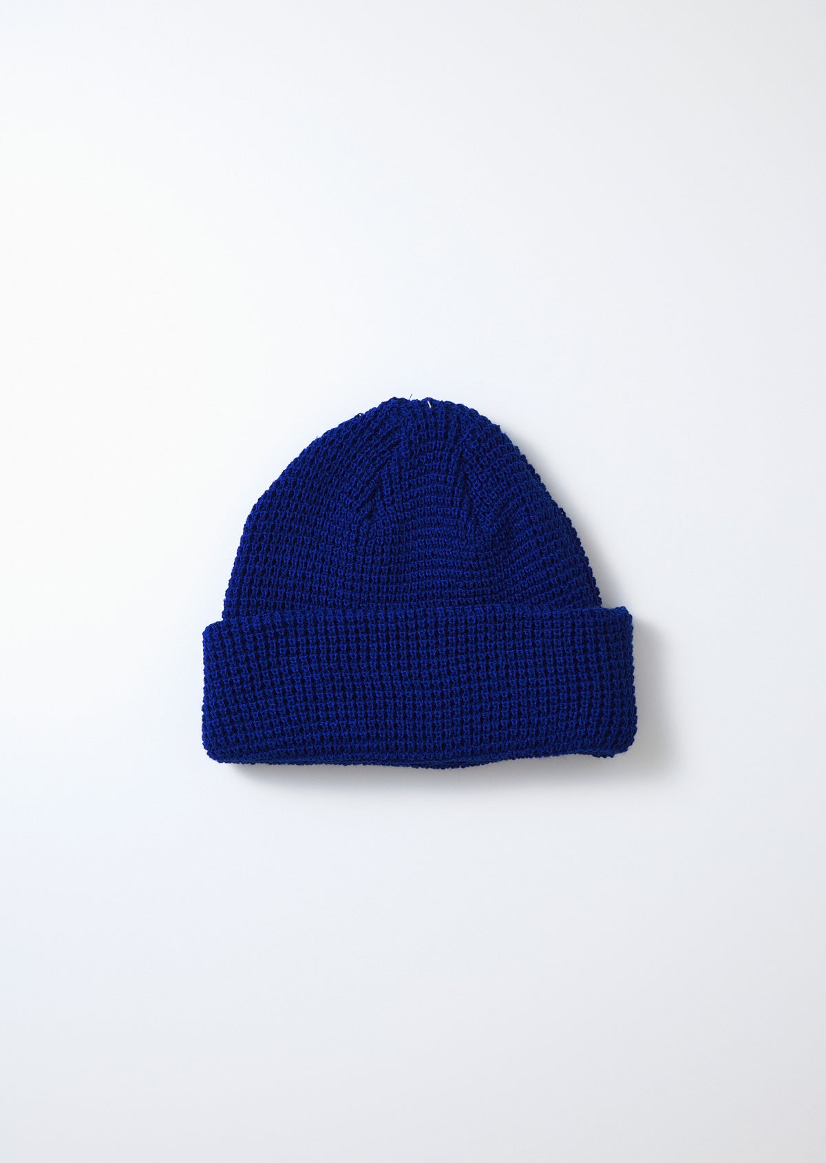 Cotton Waffle Knit Watch Cap Royal Blue