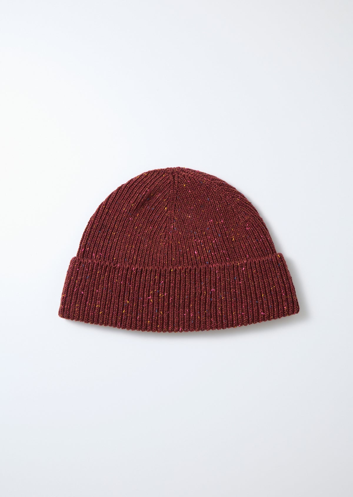ROTOTO - Nep Wool Seamless Beanie - Dark Red