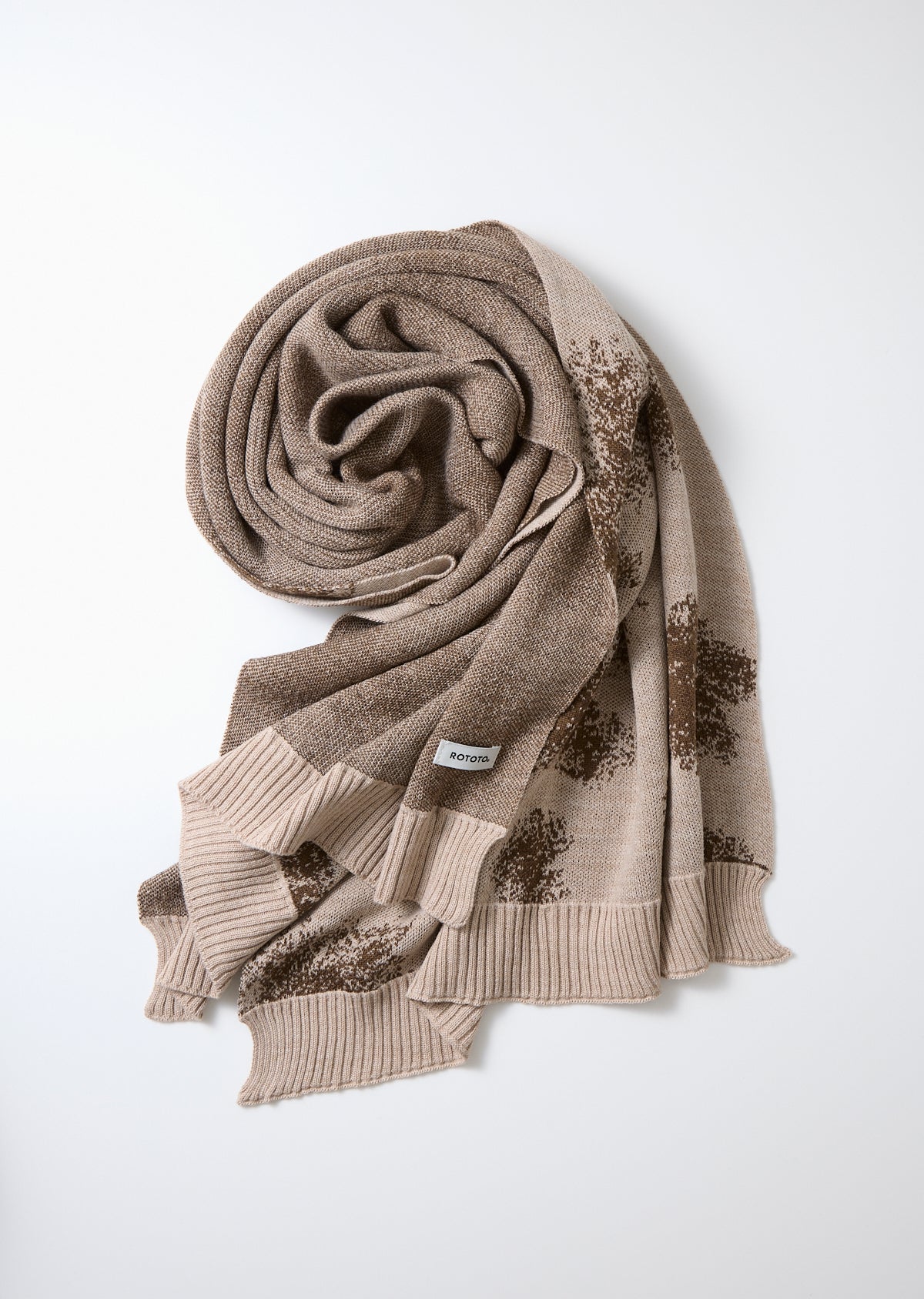 ROTOTO - Snow Camo Scarf - Light Beige