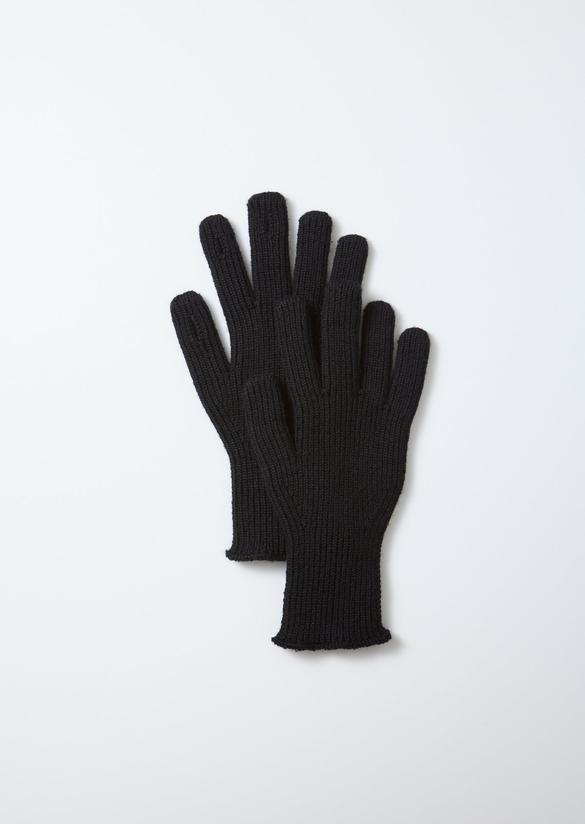 ROTOTO - Washable Merino Knit Touch Gloves - Black