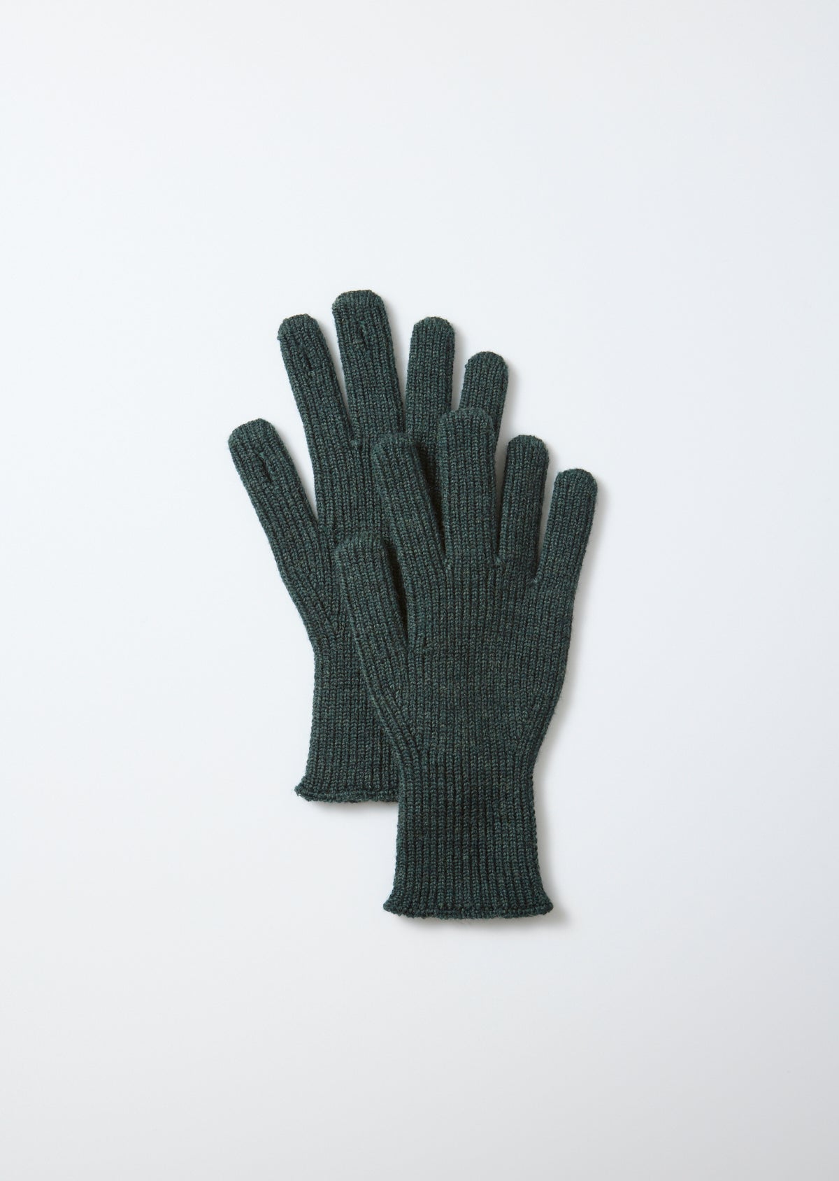 ROTOTO - Washable Merino Knit Touch Gloves - Forest Green