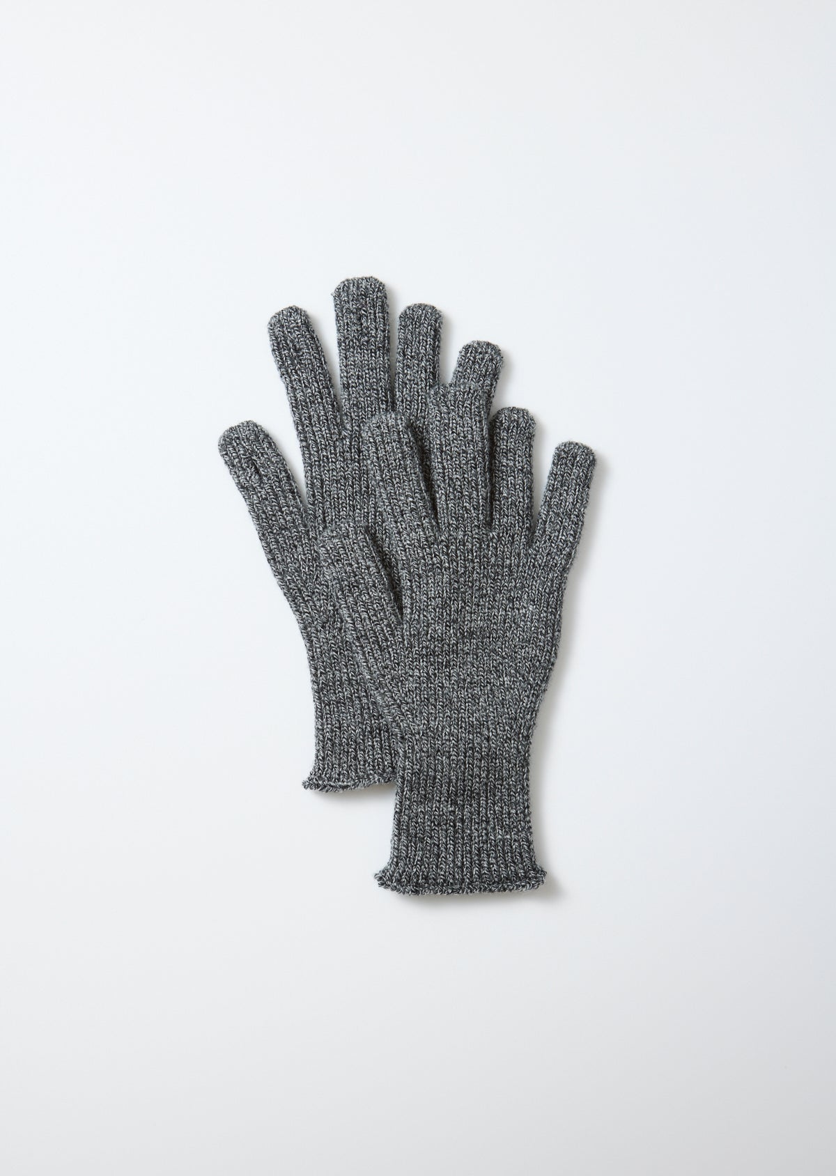 ROTOTO - Washable Merino Knit Touch Gloves - Black Marl
