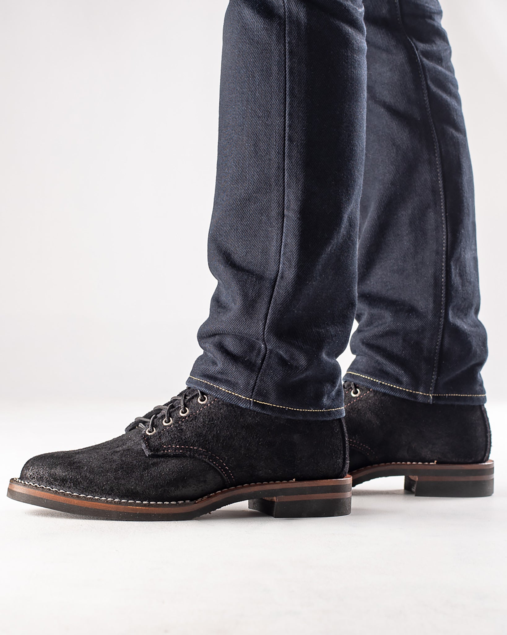 Iron Heart Int'l x Wesco® - 7" Rough-Out Boot - Black. The "Foot Patrol"