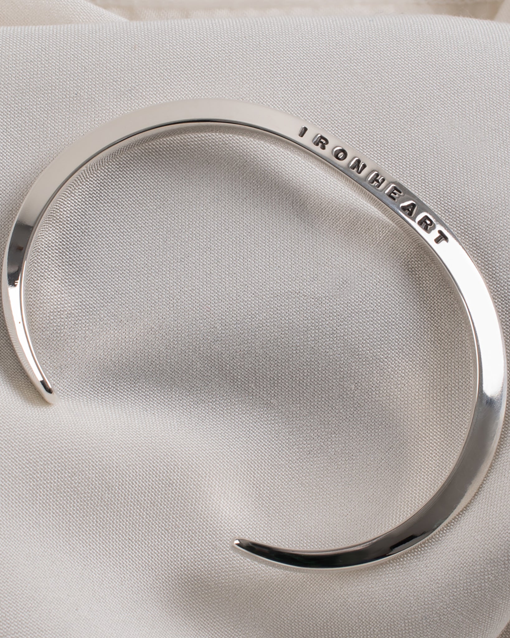 Iron Heart "V" Profile Bangle - Sterling Silver