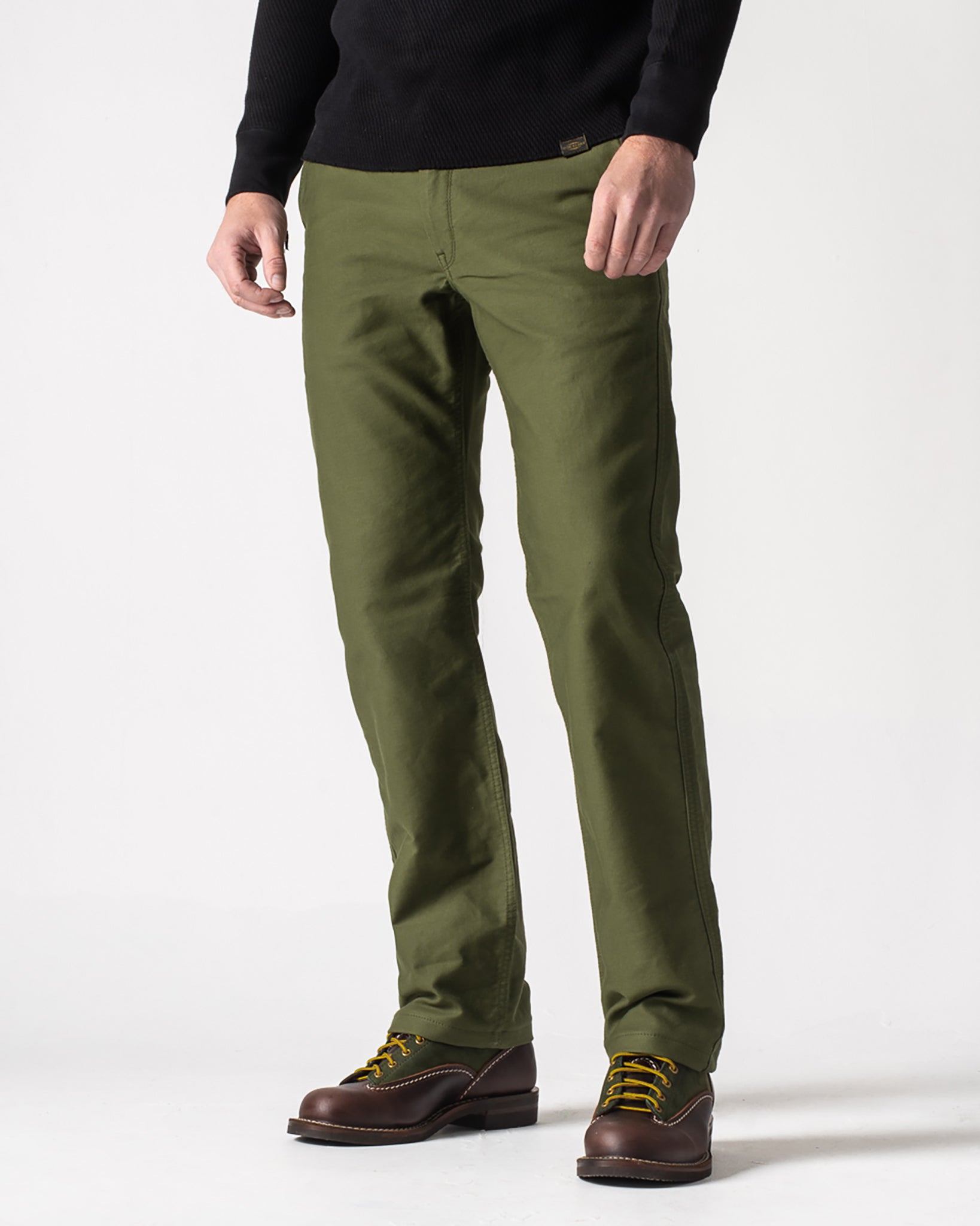 11oz Cotton Whipcord Work Pants - Olive – Iron Heart