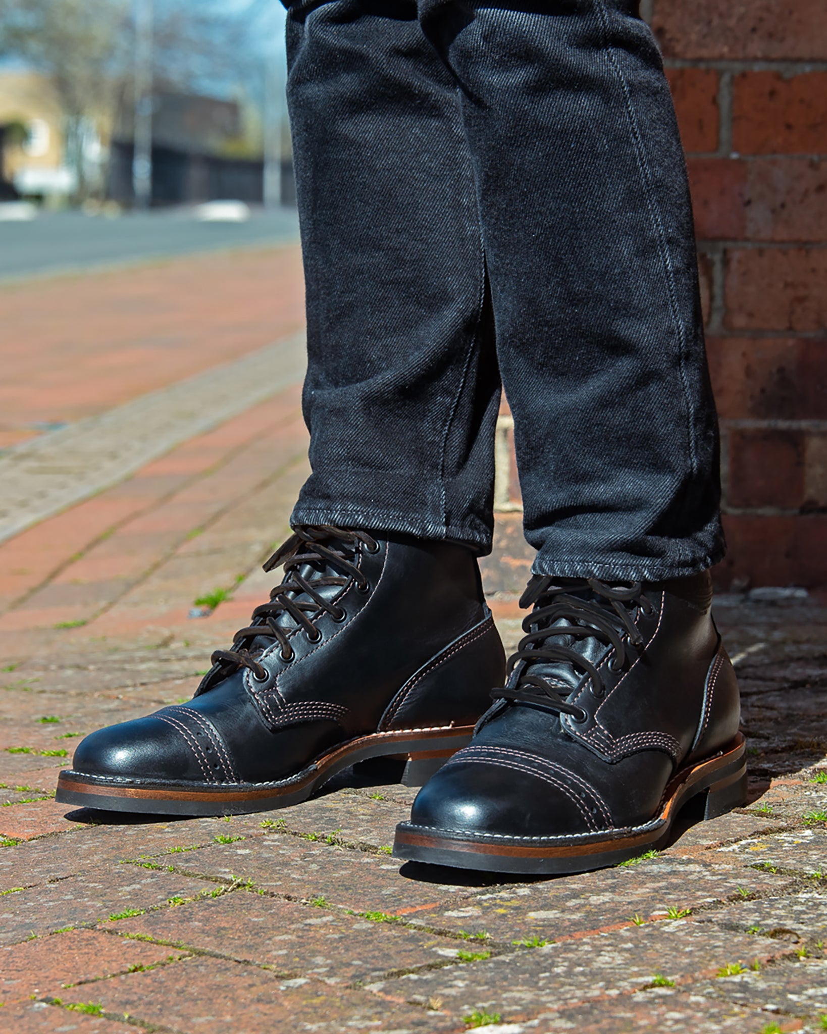 Iron Heart Int'l x Wesco® 7" Toe Cap Boot - The "Guildsman" - Black Tie Domain