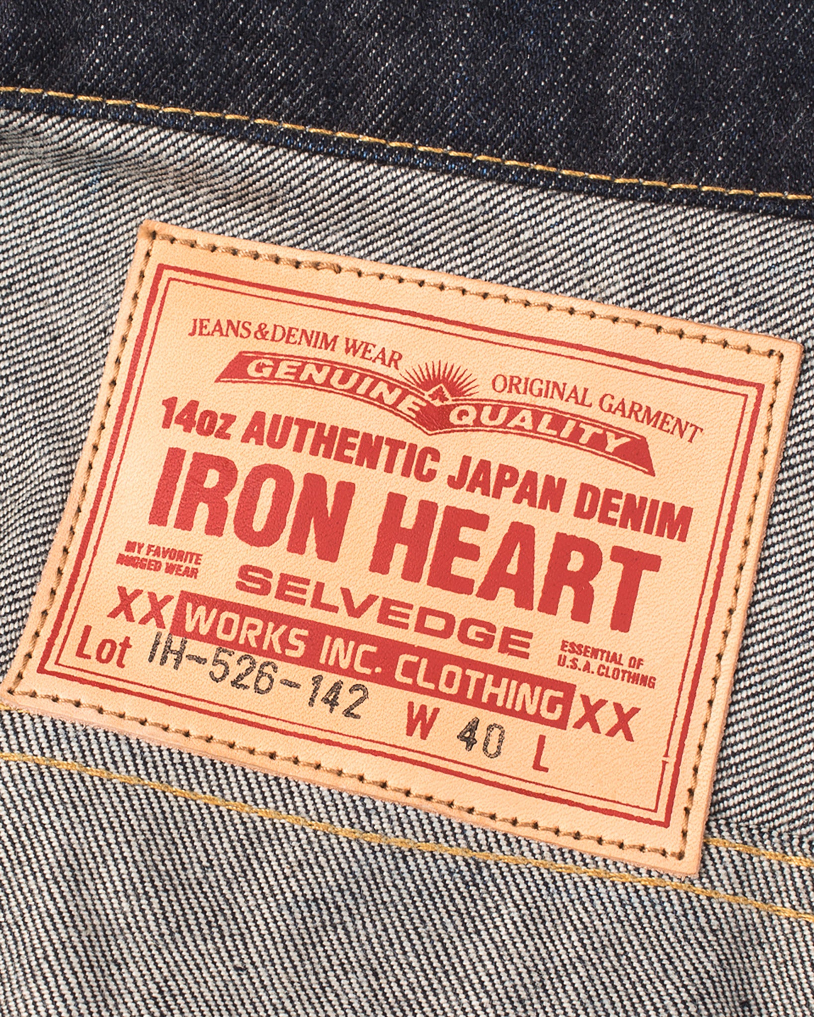 14oz Iron Heart Indigo Japanese Selvedge Denim Modified Type III