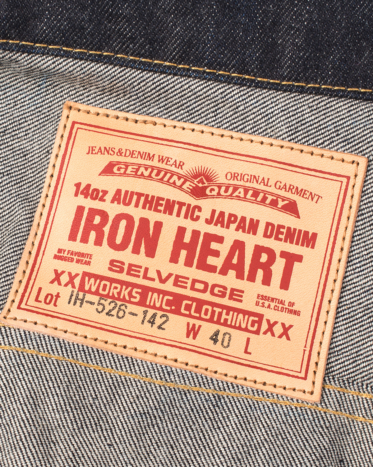14oz Iron Heart Indigo Japanese Selvedge Denim Modified Type III 