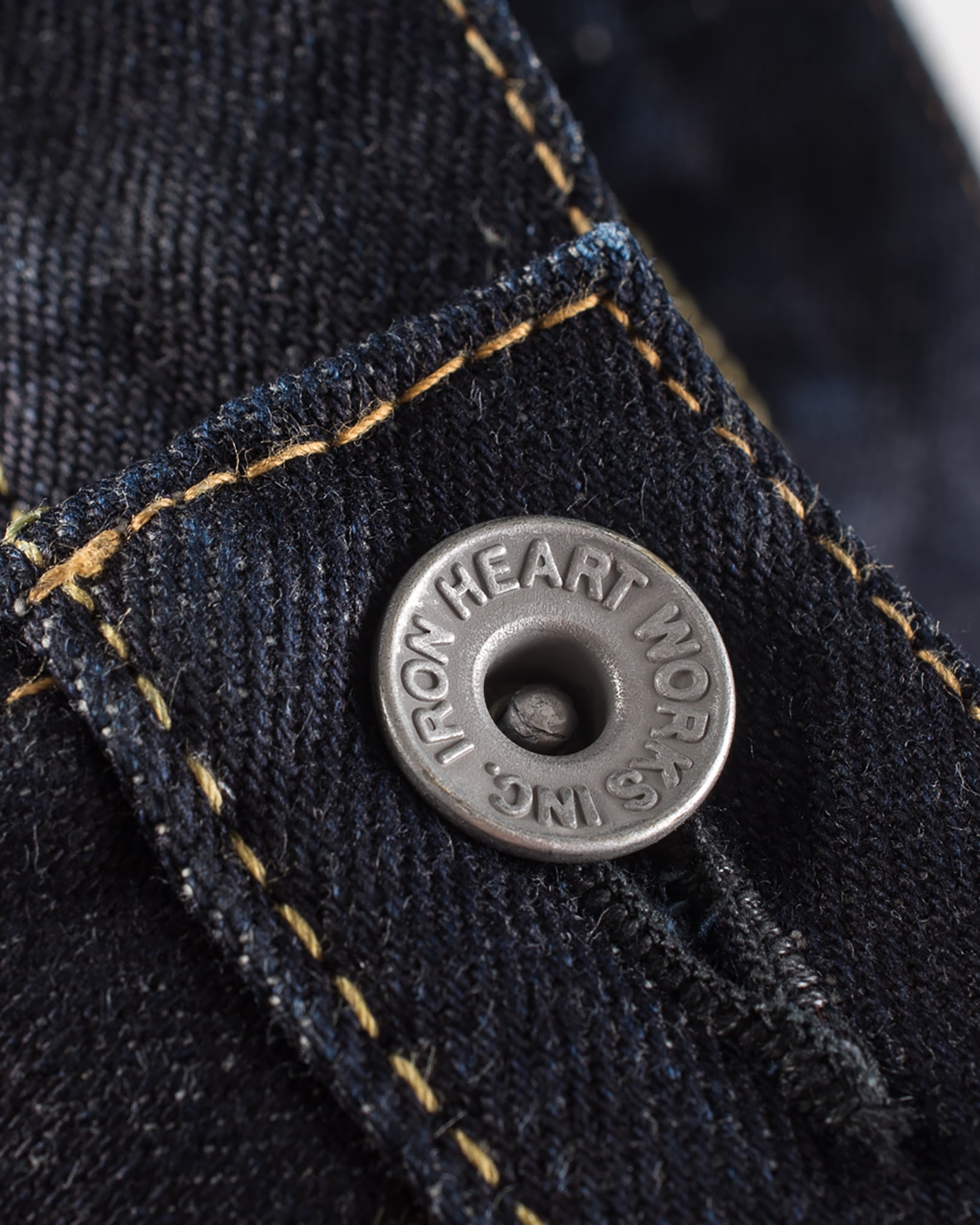 Iron Heart 14oz Selvedge Denim Slim Straight Cut Jeans - Indigo