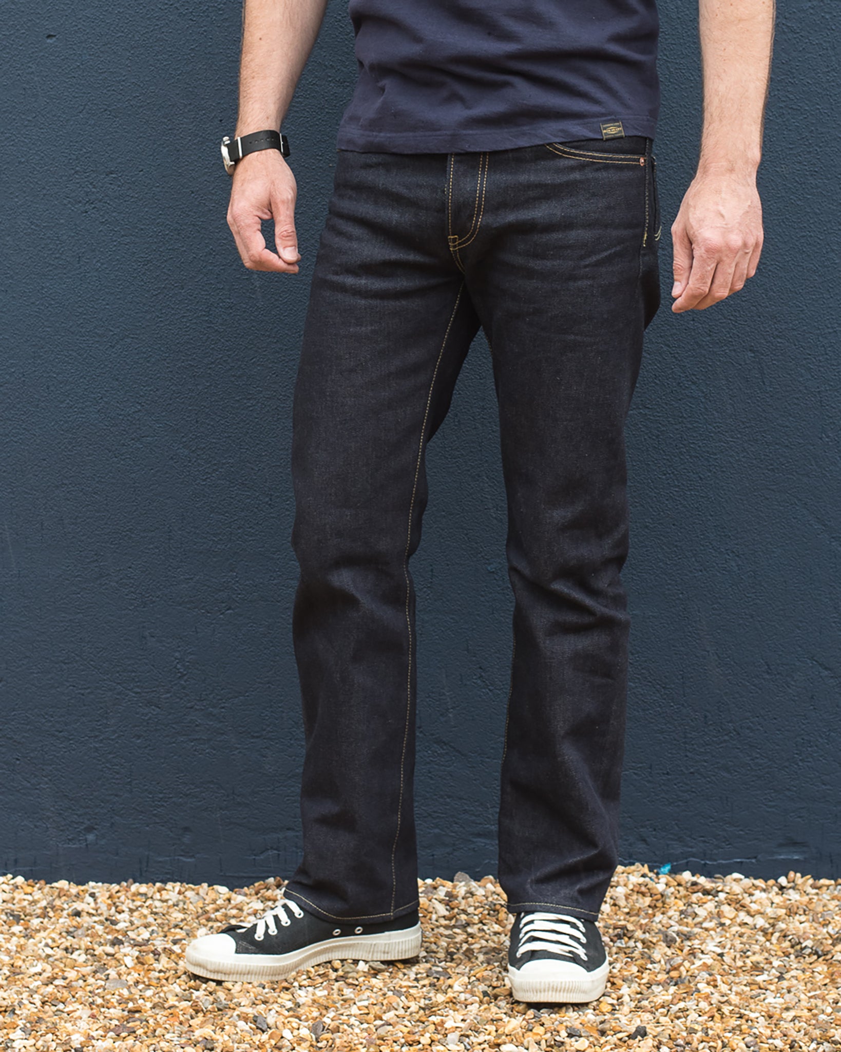 Iron Heart 14oz Selvedge Denim Slim Straight Cut Jeans - Indigo
