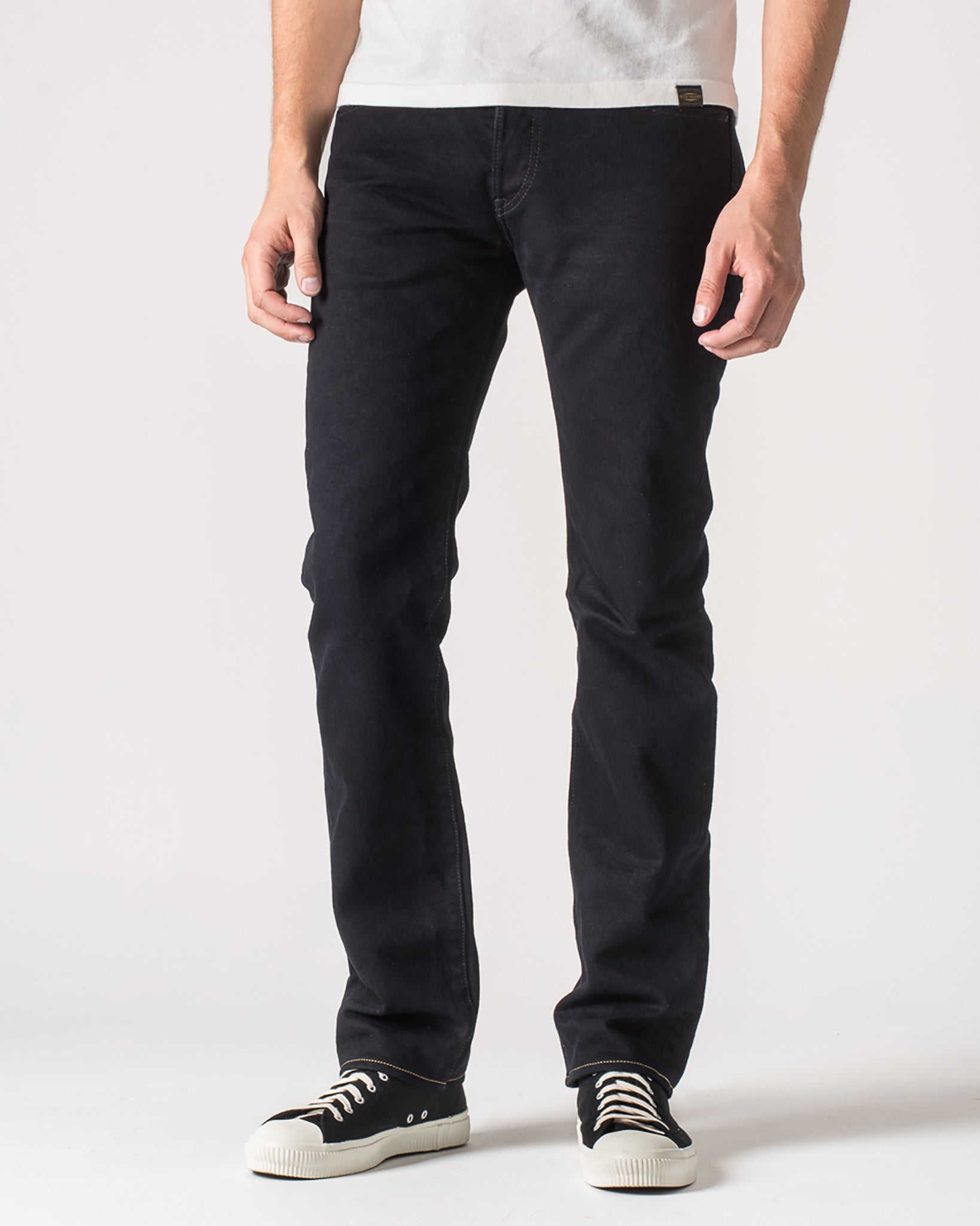 14oz Selvedge Denim Slim Tapered Cut Jeans - Indigo Overdyed Black