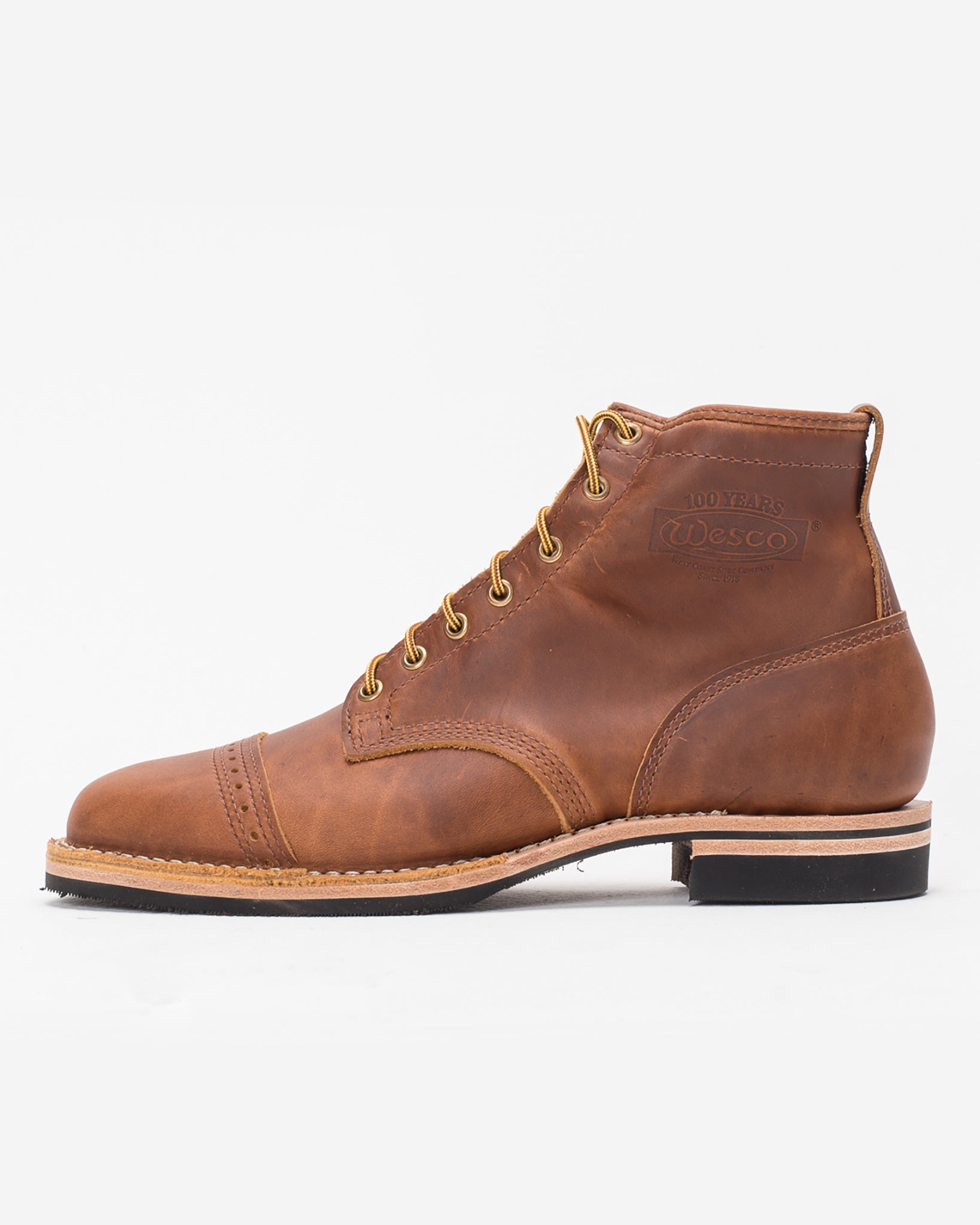 Iron Heart Int'l x Wesco® 7" Toe Cap Boot - The "Guildsman" - British Tan Domain