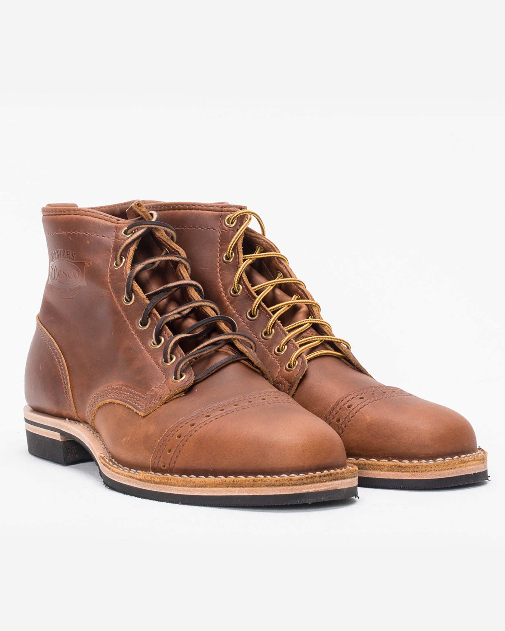 Iron Heart Int'l x Wesco® 7" Toe Cap Boot - The "Guildsman" - British Tan Domain