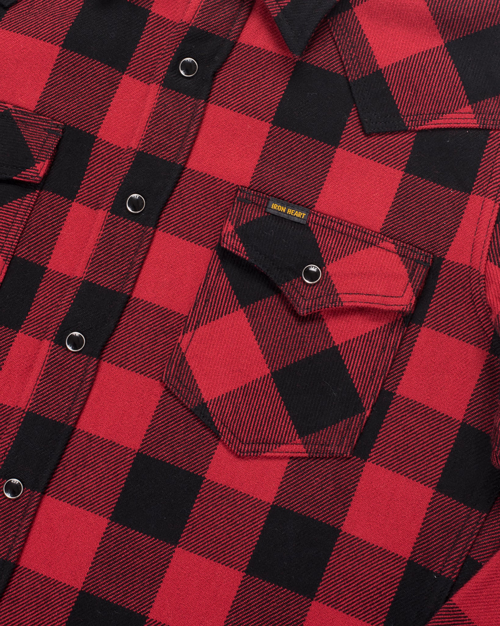 Iron Heart Ultra Heavy Flannel Buffalo Check Western Shirt