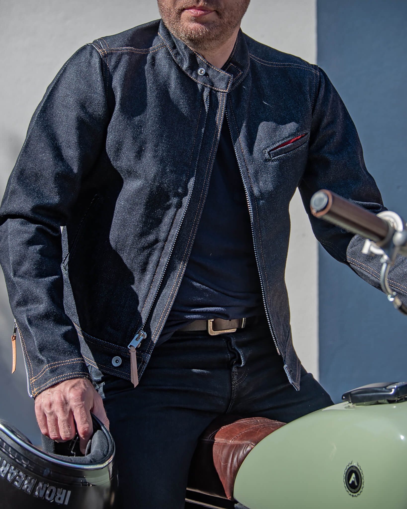 Iron Heart 21oz Denim Rider's Jacket - Indigo