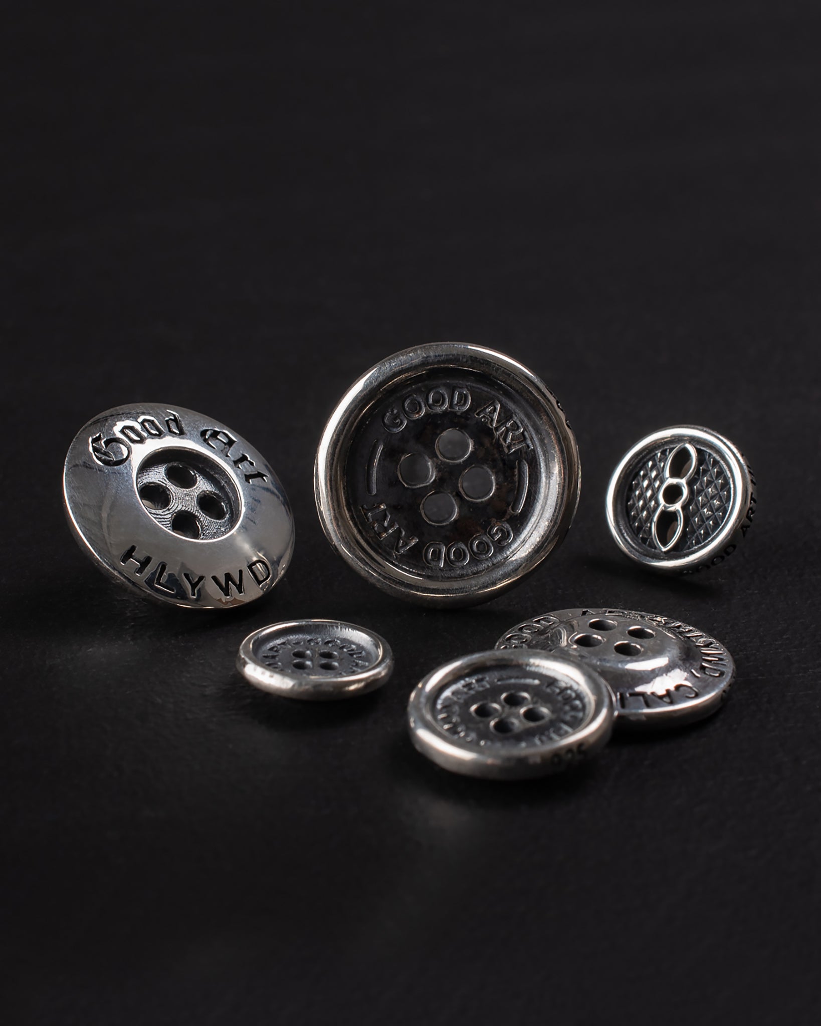 GOOD ART HLYWD Buttons (6 Styles) - Sterling Silver