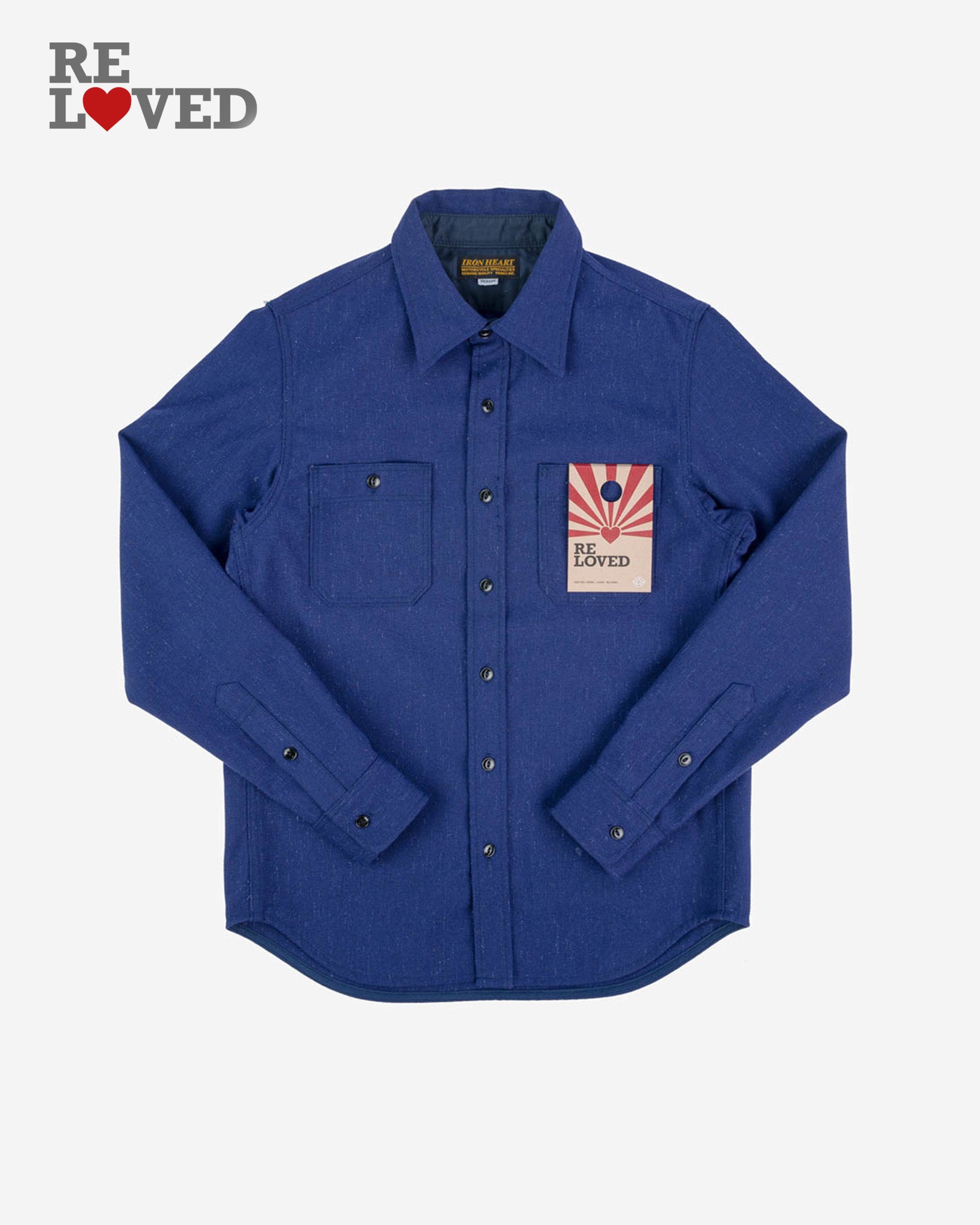 10oz Woollen Serge Work Shirt - Navy (IHSH-298-NAV) Size M