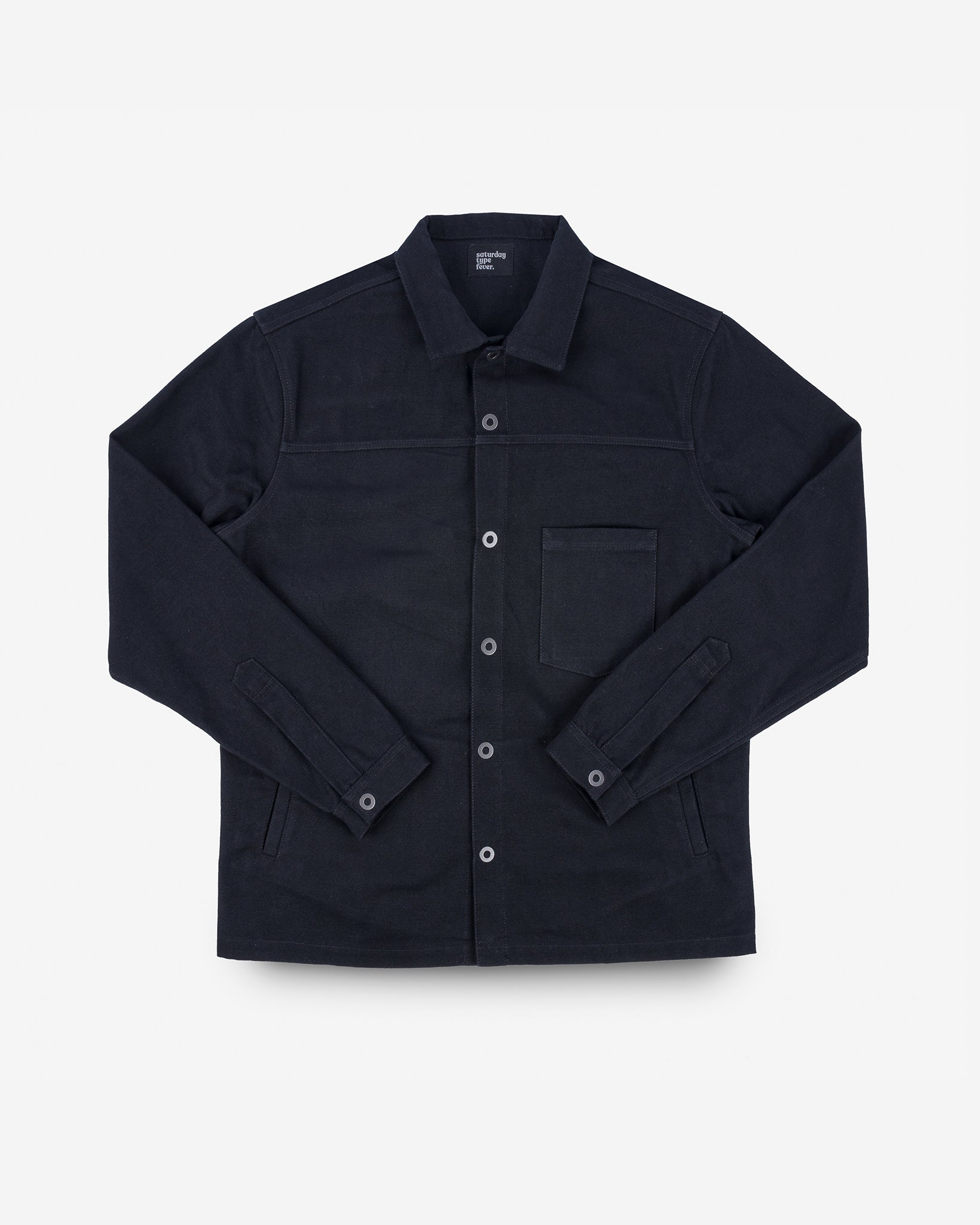 SaturdayTypeFever - 9oz Cotton CPO Shirt - Black