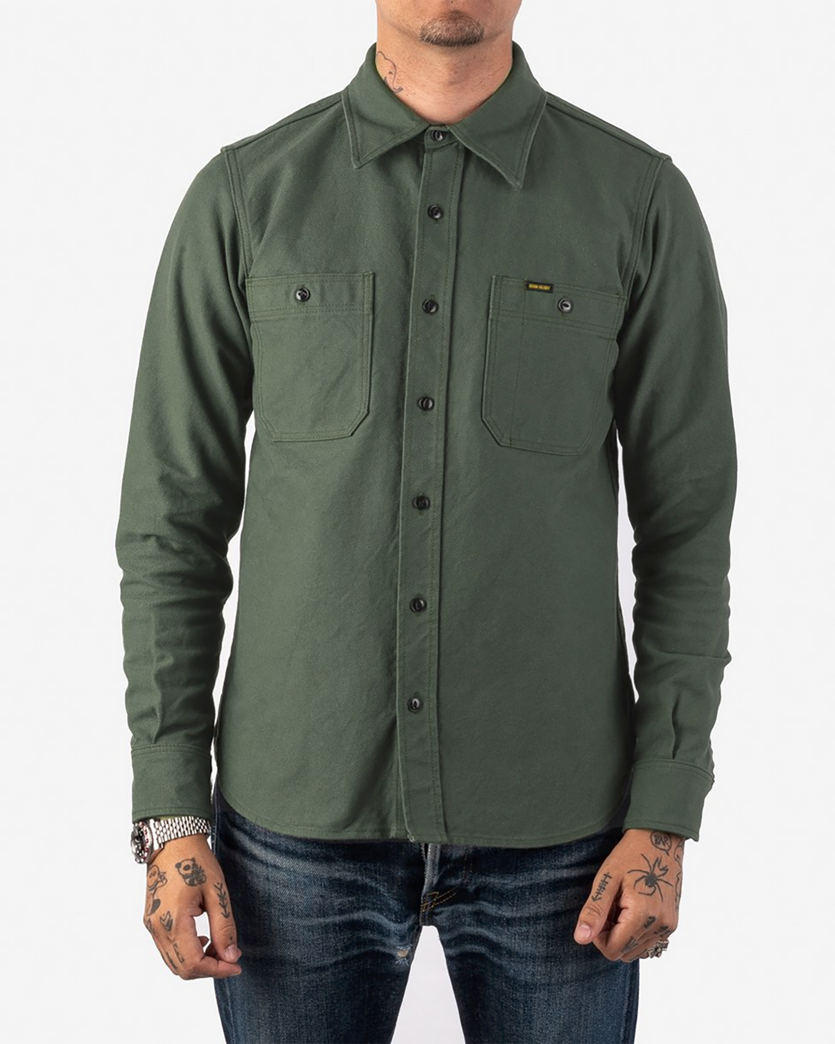 13oz Military Serge Work Shirt - Olive