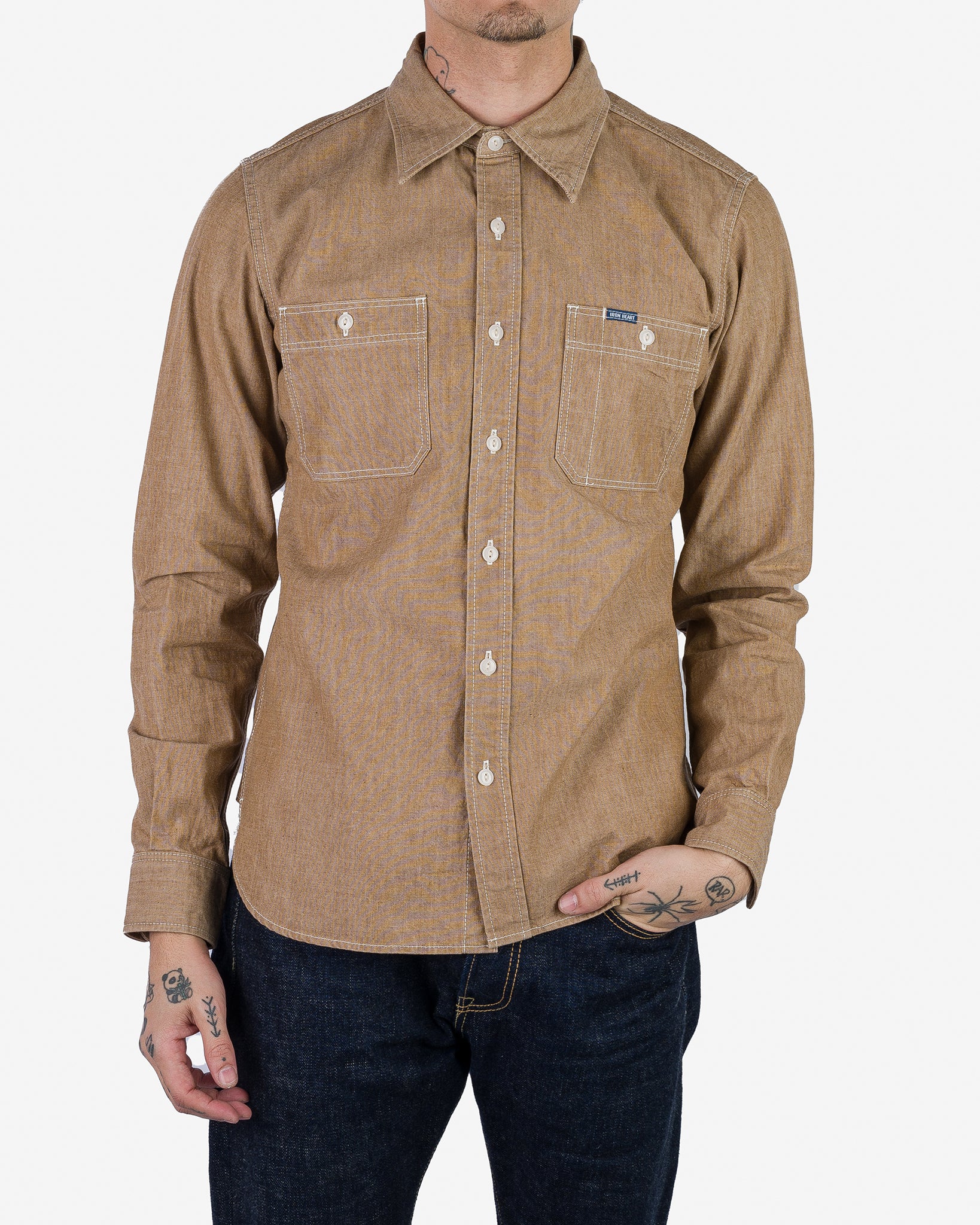 10oz Organic Chambray Work Shirt - Mocha