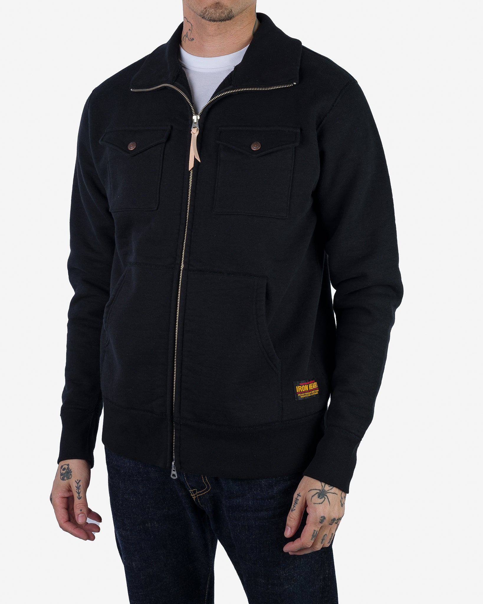 14oz Ultra Heavyweight Loopwheel Sweater Jacket - Black
