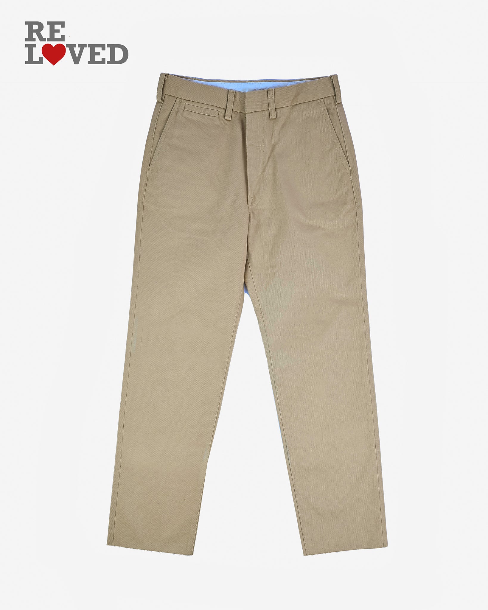12oz Heavy Cotton Relaxed Fit Chinos - Khaki (IH-731-KHA) Tag 31, Cut to 28.75''