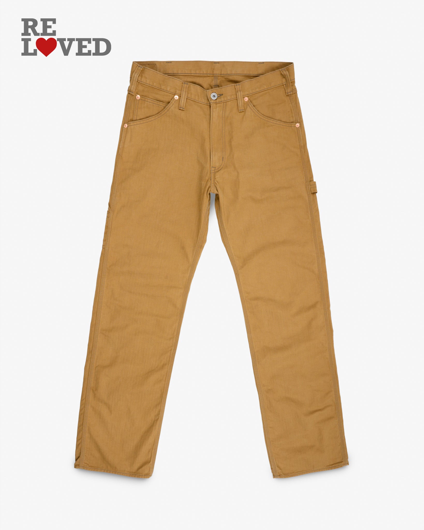 10oz Herringbone Painter’s Pants - Brown (IH-831-BRN) Tag 34, Hemmed to 34.0"