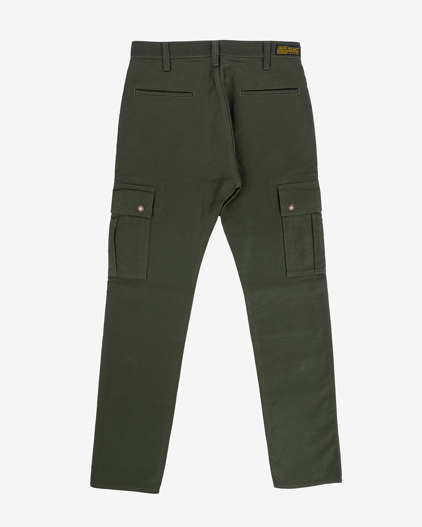 12oz Cotton Whipcord Cargo Pants - Olive (IHDR-502-ODG) Tag 35, Hemmed to 33.0"